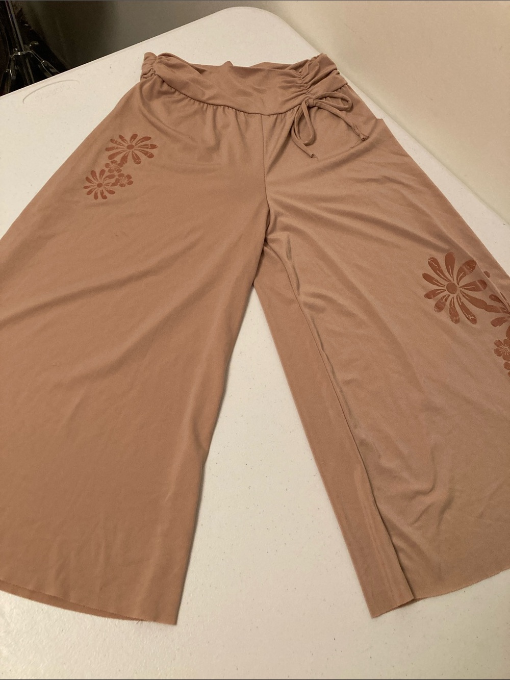 Girls Wide Leg Floral Print Palozzo Pants -